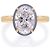 Autre Marque Verlobungsring aus Gelbgold mit Labor-Diamanten 3.02 ctw