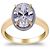 Autre Marque Verlobungsring aus Gelbgold mit Labor-Diamanten 3.02 ctw - Ansicht 2