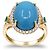 Autre Marque Anello in oro giallo, turchese e diamanti - vista 3