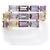 Autre Marque Yellow Gold Saphir Rainbow Bypass Ring
