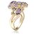 Autre Marque Yellow Gold Saphir Rainbow Bypass Ring - Ansicht 4