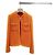 Céline Orange Tweed Jacket with Gold Buttons Size 34 Multiple colors