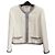 Giacca Chanel in tweed bianco taglia 34 Multicolore