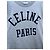 Top senza maniche Céline in cotone grigio con logo Multicolore - vista 5