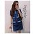 Chanel Denim Kleid mit Kristallknöpfen Mehrfarben - Ansicht 9