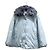 Chaqueta de Plumón Moncler Azul con Cuello de Piel Desmontable Multicolor