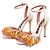 Rochas Spring 2015 Runway Sandalen mit Glitzerfransen Mehrfarben