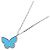Van Cleef & Arpels Sweet Alhambra Papillon Turquoise Halskette Silber Blau