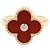Van Cleef & Arpels Vintage Alhambra Karneol 1PD Ring Rot Golden - Ansicht 2