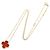 Van Cleef & Arpels Vintage Alhambra Karneol Halskette Rot Golden - Ansicht 2