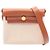 Hermès Bolso de hombro Hermes Herbag Zip Mini Castaño Beige Crudo