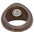 Ring Hermès Anillo de banda de madera y metal Hermes Castaño Plata - vista 3
