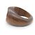 Ring Hermès Anillo de banda de madera y metal Hermes Castaño Plata - vista 4