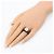 Ring Hermès Anillo de banda de madera y metal Hermes Castaño Plata - vista 8