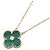 Van Cleef & Arpels Vintage Alhambra Malachit Halskette Golden Grün