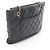 Borsa a tracolla Chanel Matelassé in pelle d'agnello nera Nero - vista 2