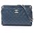 Borsa a tracolla Chanel Matelassé in pelle blu