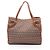 Fendi Zucchino Tote Bag Braun Beige