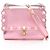 Borsa a tracolla Fendi Mini Kan I Metallic in rosa