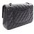 Borsa a tracolla Chanel Matelassé Double Flap Nero - vista 2