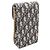 Borsa a tracolla Christian Dior Dior Oblique Vertical Saddle Pouch Beige Blu navy - vista 2