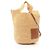 Borsa Loewe Slit in rafia e pelle marrone beige
