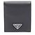 Prada Bi-Fold Leather Bill Wallet Black