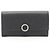 Bulgari Cartera larga bi-fold Bvlgari de piel negra Negro