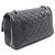 Borsa a tracolla Chanel 2.55 Matelassé Mademoiselle con catena Nero - vista 2