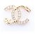 Timeless Chanel Coco Mark vergoldete Brosche Golden