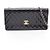 Borsa a tracolla Chanel Matelassé in pelle verniciata nera Nero