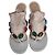 Gianvito Rossi Sandali in Pelle Bianca Pietre Multicolore Bianco