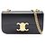 Céline Celine Claude Triomphe Schultertasche aus schwarzem Leder