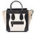 Céline Celine Luggage Micro Shopper Tote Bag Schwarz Weiß Beige