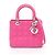 mala Christian Dior Lady Dior Medium Cannage Rosa