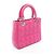 mala Christian Dior Lady Dior Medium Cannage Rosa - vista 2