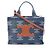 Céline Celine Small Cabas 2-Way Tote Bag Braun Marineblau