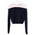 Christian Dior x Raf Simons Pre-Fall 2014 Camisola de seda com tranças Rosa Azul escuro