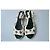 Sandali Slingback Chanel monogrammati CC Nero Bianco - vista 2