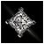 Autre Marque Tiffany & Co. Platin-Ehering mit Diamant im Princess-Schliff - Ansicht 6