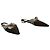 Mules Aquazzura Celeste in Satin Nero con Strass