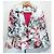 Autre Marque Nathalie Garçon Bestickte Baumwolljacke Basque Schwarz Pink Weiß Rot - Ansicht 6
