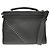Fendi Peekaboo Fit em couro com couro gofrado Zucca Regular Preto