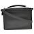 Fendi Peekaboo Fit em couro com couro gofrado Zucca Regular Preto - vista 2