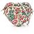 Borsa Gucci GG Marmont con stampa cuori e fiori Multicolore Crudo