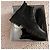 Autre Marque Botines XSA Alexandra en cuero negro - vista 3