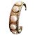 Chanel Bracciale Rigido Baroque in Metallo Dorato e Perle Bianco D'oro
