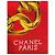 Cambon Chanel Seidentuch Rot mit Goldketten-Print Golden - Ansicht 6