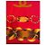 Cambon Chanel Seidentuch Rot mit Goldketten-Print Golden - Ansicht 8