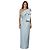 Autre Marque Sachin & Babi Bonnie One Shoulder Column Kleid in Ash Blue Blau - Ansicht 6